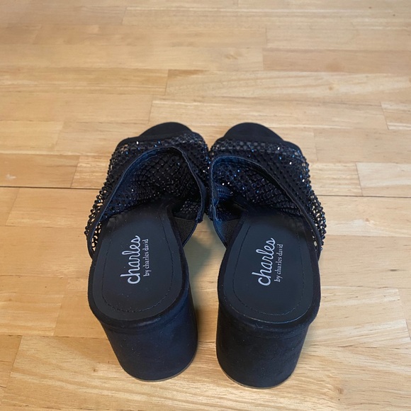 New Charles by Charles David Runaway Rhinestone Mesh Mule Slide Sandals 11 M - Picture 6 of 7